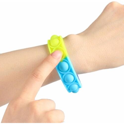 Fidget Toys Sensory Mini Push Bubble Figet Relieve Autism Bracelet Anti-stress Board Autism Educational Toys for Kids