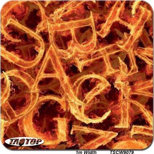 ITAATOP TSCW9079 1M * 10M Letters Popular Hydro Dipping Hydrographics Film Water Transfer Printing Film