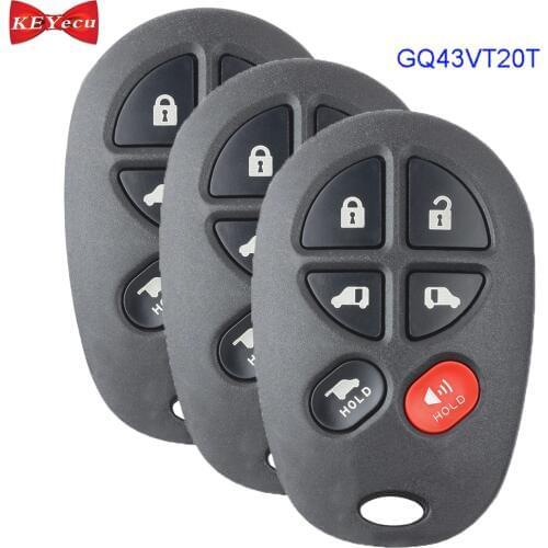 KEYECU for Toyota Sienna 2004 2005 06 07 2008 2009 2010 2011 2012 2013 2014 2015 2016 2017 2018 Keyless Remote Key Fob GQ43VT20T