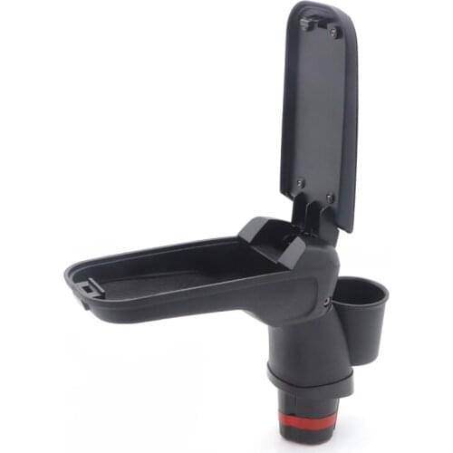 Leather Armrest Storage Box with Cup Holder Locker Central Container for Mercedes New Smart 453 Fortwo Forfour 2015-2018