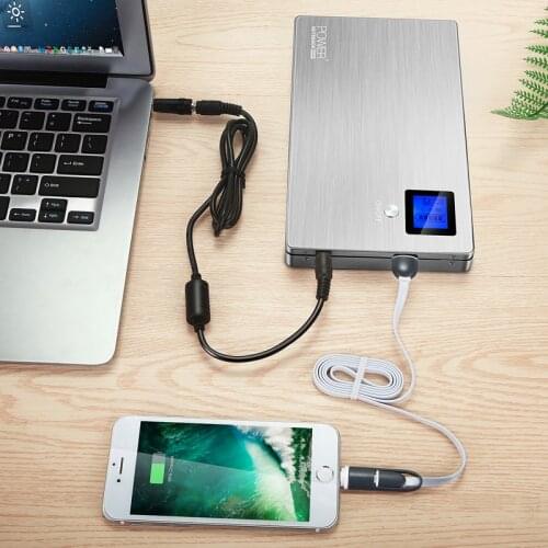 Multifunctional 5V,12V,14V,16V,19V,24V 8A Lithium ion Li-polymer Battery 40000MAH USB Battery for Laptop/cellphone power bank