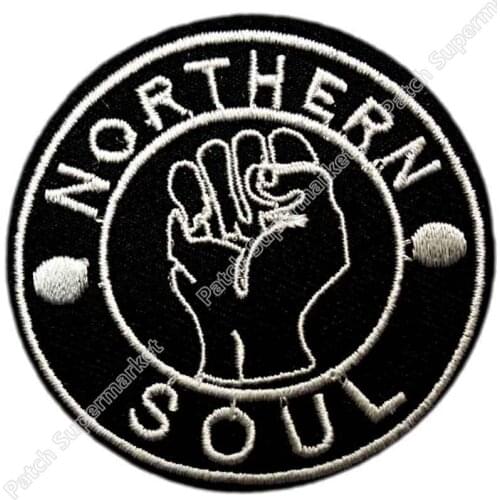 Northern Soul Music Band Iron On On Patch TRANSFER MOTIF APPLIQUE Rock Punk Badge