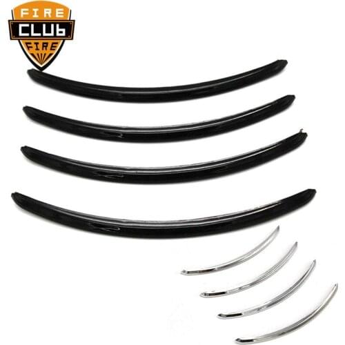 Motorcycles Rear Fender Accents Trim Refit Splash Guard Paste Chrome/Black 4pcs For Harley Street Glides 06-17 Road Glide 10-17