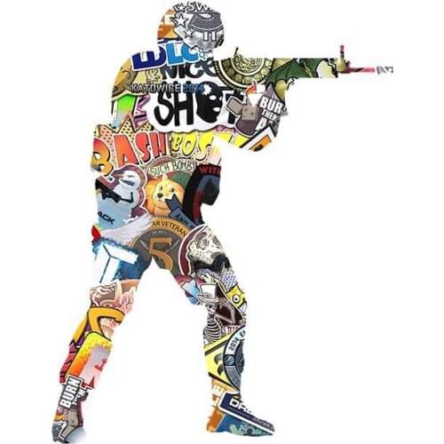 13cm X 10cm for CSGO Motorcycle Car Bumper Stickers Funny Decal Vinyl Material Sunscreen Suitable for VAN RV