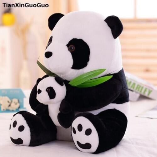 Filled plush toy large 40cm sitting pose panda hug small panda plush toy soft doll Christmas gift h1430