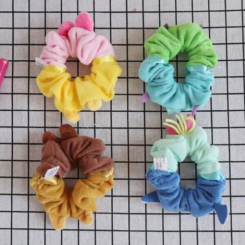 New Hot Disney Cute Cartoon Pooh Tigger Stitch Mike Plush Hair Bands Hair Rope Ms Gift