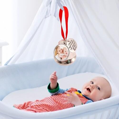 Printing Love Bell Sublimation Heat Transfer Pendant Decoration Car Diy Decor Holiday Window Wind Chimes Decoration Baby Toys