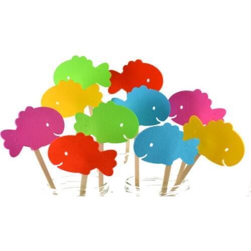 Beach Tropical Fish cupcake toppers under the sea wedding cocktail Party Food Picks birthday toothpicks bridal showers decor