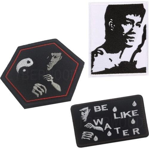 Prometheus Design Bruce Lee Be Like Water Patch BE LIKE WATER BRUCE LEE TACTICAL US ARMY MILITARY badge applique