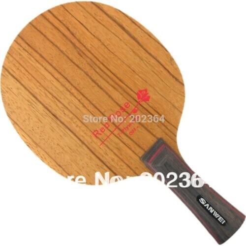 Sanwei H6 (H-6, H 6) Red Rosewood (7-Plywood) Attack+Loop OFF+ Table Tennis Blade for PingPong Racket
