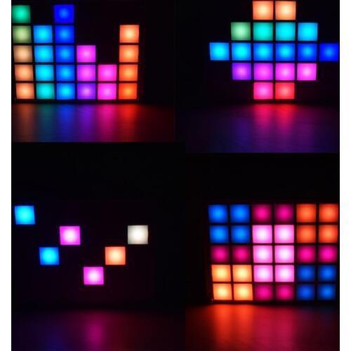 LED Digital Music Spectrum Display DIY Kit Module LED Equalizer Music Spectrum Colorful Palette Clock DIY Electronic Kit