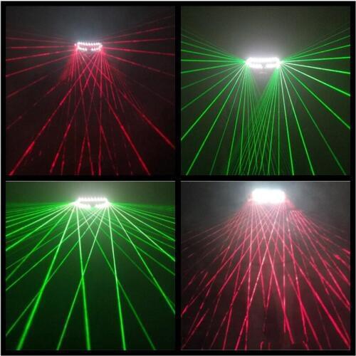 Green And Red Led Light Laser Man Glasses Christmas Halloween Laserman Show Glasses Stage Light Up Dance Wear Party Supplies