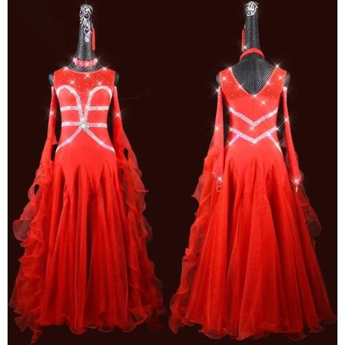 Women New modern dance performances, competition costumes, national standard dance, waltz, ballroom dance dress