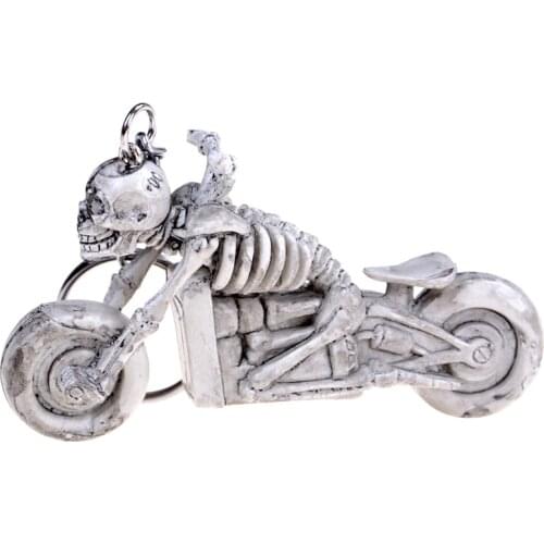 1pc Skull Motorcycle Toy Gift Skull Keychain Vintage Rubber Devil Death Monster Pirate Trinket Motor Car toy