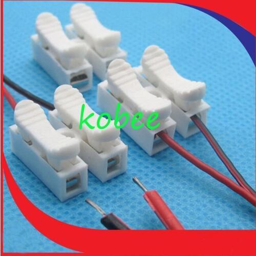 100Pcs 2 pin push quick cable connector terminal Wiring Terminal 10A 250V