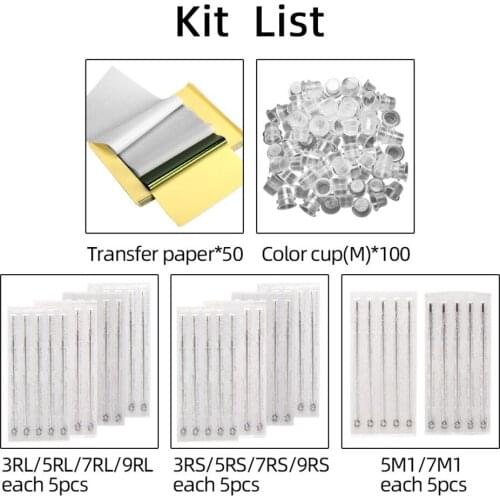 100pcs Tattoo Supplies Thermal Transfer Stencil Paper Ink Holder Cups Needle