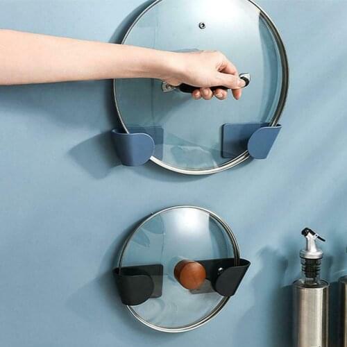 2pcs Storage Rack Pot Lid Kitchen Cookware Organizer Holder Wall Mount Cabinet Hanging SCVD889