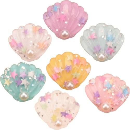 280PCS Cute Shell Flatbacks Planar Hair Accessories for DIY Hair Bow Center Fashion Accessory for DIY Supplies Handmade Crafts