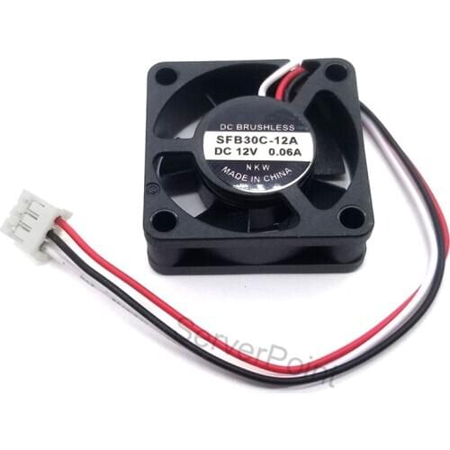 Original For SEPA SFB30C-12A DC 12V 0.06A 30x30x12mm 3-Wire Server Cooler Fan