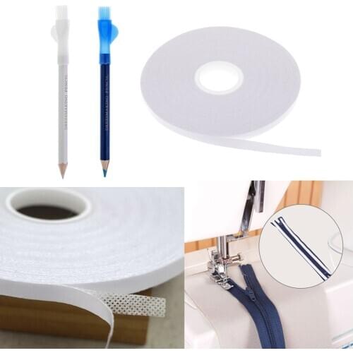 3Pcs Tailors Chalk Pen Pencil Double Sided Tape For Sewing Dressmaking Craft
