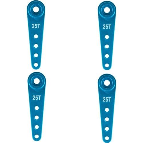 4PCS Aluminum 37mm 25T Metal Extension Steering Servo Arm Horn For 1/10 RC Cars Crawler Parts