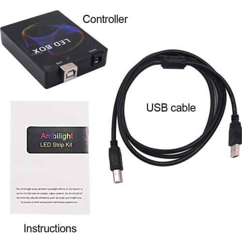 5V USB Control Box Ambibox DIY LED Tape Light Strip WS2812B SK6812 RGB Dream Color Computer Monitor PC Screen TV Backlights New