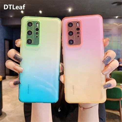 Gradient Candy Color Case For Samsung Galaxy A51 A71 A50 A70 A30S S10 S20 Plus S21 Ultra Note 20 A30 S 10 Soft Transparent Cover