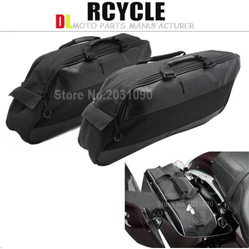 Black Saddlebags Liners Saddle Bag For Harley Road King Street Glide Ultra Electra Glide 1994-2013 95 98 99 2006 2008 2012