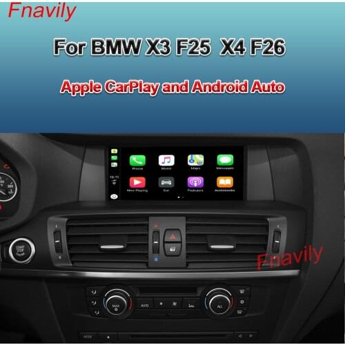 Fnavily OEM Retrofit Wireless CarPlay Box Waze Google Map For BMW X3 F25 X4 F26 Apple CarPlay And Android Auto Retrofit Kit