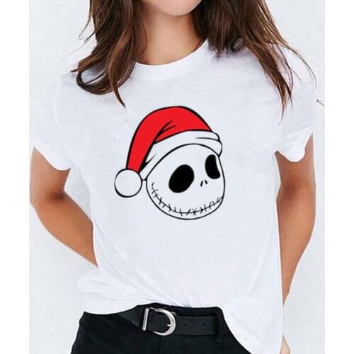 Print Graphic Female T Shirt T-shirts Cartoon Avocado Fruit Lady Merry Christmas Printed Womens T-Shirt Tee Tees