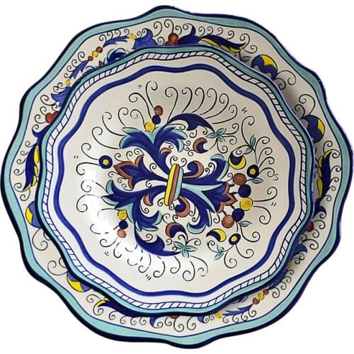 Ceramics Dinner Plate Steak Vegetable Plate Breakfast Container Snack Dish Wedding Gift 9/11.4 Inche Kitchen Utensil Fruit Plate