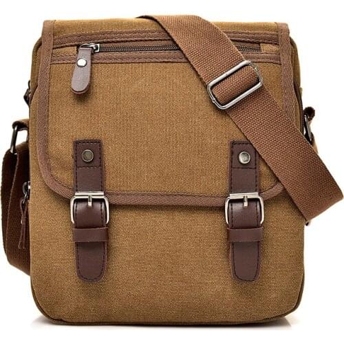 Mens Canvas Bag Vintage Messenger Bag Brand Business Handbags Casual Travel Shoulder Bag Men Crossbody Bags Male Bolsa D7121