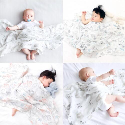 New design Muslin Baby Blanket Cotton Bamboo Super Soft Baby Swaddle For Newborns Bath Towel Bed Sheet Stroller Cover
