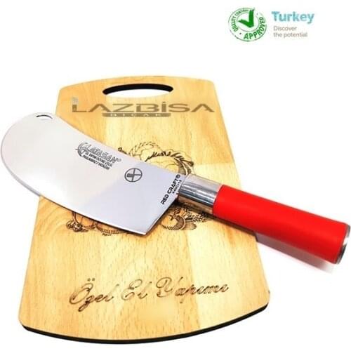 Knife Cleaver Row Pastry Pizza Onion Pita Cutter Yatağan Quality Red Craft Series Kitchen Knife