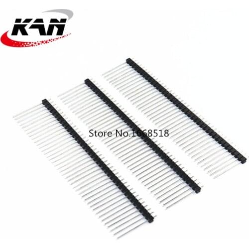 2.54mm Single Row Male Connector PCB Board Pin Header Long 8.5/9.5/13/14/15/17/19/21/25mm 3p 4p 5p 6p 8p 10p 15p Strip Pinheader