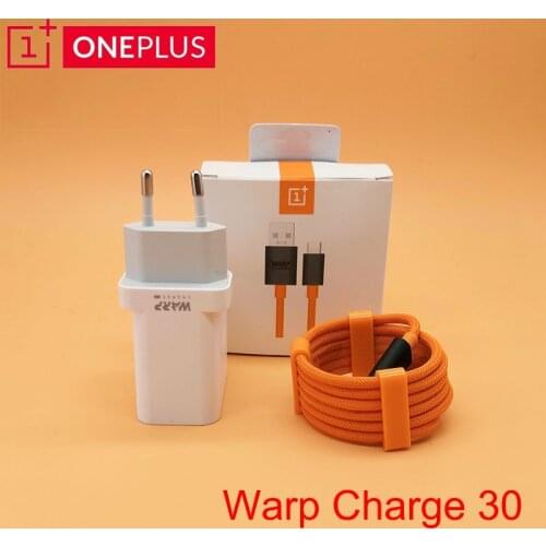 Original oneplus 8 7T 7 pro charger 30w Power Adapter Warp Charge 30 Charger Cable 5V 6A For One Plus 7 Pro Fast charing quick
