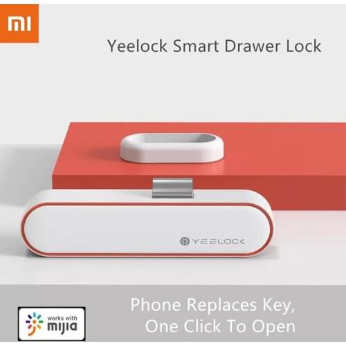 Original Xiaomi MIjia YEELOCK Smart Drawer Cabinet Lock Keyless Bluetooth APP Unlock Anti-Theft Child Safety File Security Lock