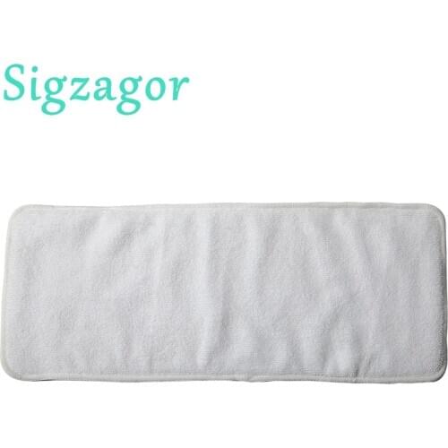 [Sigzagor]1 Adult Diaper Insert Incontinence Disable Washable Reusable Cloth Diaper Nappy Big Large Microfiber,4 Layer,20cmx49cm
