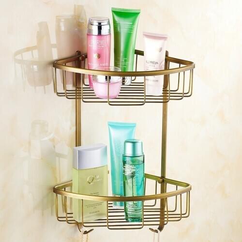ZGRK Bathroom Shelf Wall Shower Shampoo Soap Cosmetic Shelves Bathroom Accessories Organizer Rack Holder Bathroom Stand