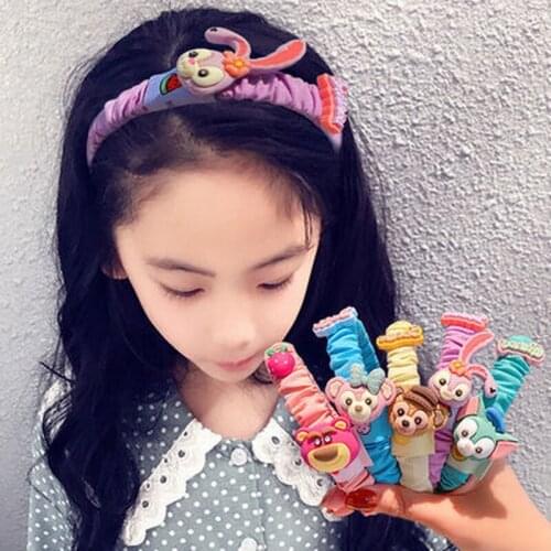 2021 Childrens new Cartoon Star Delu hairbands girls animal non-slip headband kids cute hairpin princess Kawaii accessories