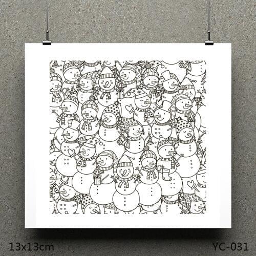AZSG Snowman Clear Stamps/Seals For DIY Scrapbooking/Card Making/Album Decorative Silicone Stamp Crafts