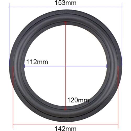 SHEVCHENKO 6 Inch 153MM Speaker Rubber Edge For Speaker Woofer Repair Surround Accessories General Folding Rubber Edge DIY 2pcs