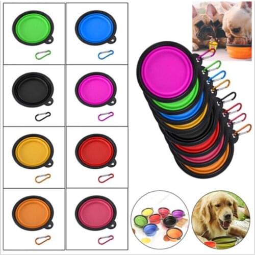 Z20 1000ml Pet Bowl Folding Silicone Travel Dog Bowls Collapsible Dog Pet Folding Silicone Bowl Outdoor Water Bowl For Cat Dog