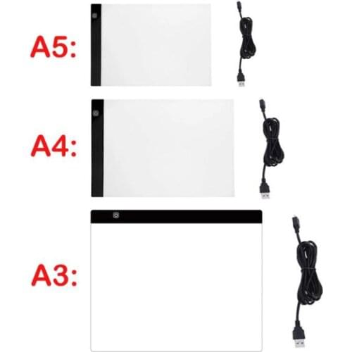 A3 A4/A5 Size Three Level Dimmable Led Light Pad,Tablet Eye Protection Easier for Diamond Painting Embroidery Tools Accessories