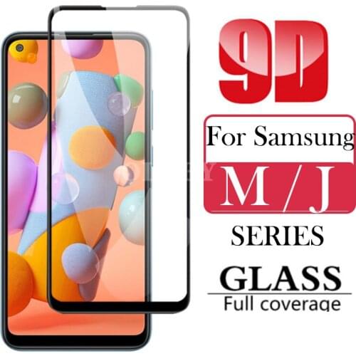 9D Full Glue Screen Protector Shell on For Samsung Galaxy M51 M31 M21 M11 M 31s 30s Protective Glass gelaksi J8 J7 J2 J4 J6 Plus