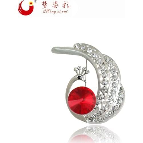 Korean version of the new trend of Animal Broche Peacock Brooch for women Rhinestone Brooches Wedding brooch bouquet X1614