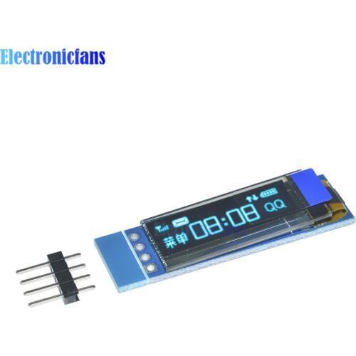 0.91 Inch 128x32 IIC I2C Blue OLED LCD Display DIY Module SSD1306 Driver IC DC 3.3V 5V For Arduino PIC