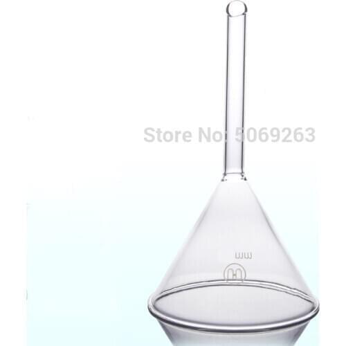 1Pc 90mm Lab Triangle Glass funnel Thicked Borosilicate Glass Funnel Laboratory Chemistry Educational Stationery