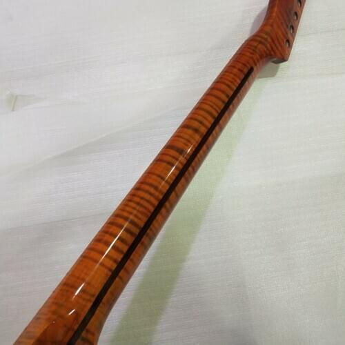 1pc Flame Maple Electric Guitar Neck 21 Fret maple Fretboard Abalone Dots Inlay