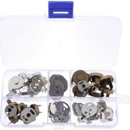 20 Sets Replacement Seam Free Fasteners Press Stud Magnetic Button Clasp for Bag Jeans